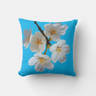 Calming Cherry Blossom Throw Pillow