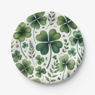 Calming Clovers Paper Plates