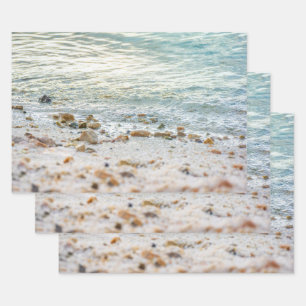 Calming Coastal Shore Gentle Waves Wrapping Paper Sheets