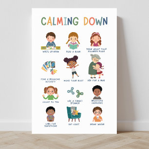 Calming Down Techniques Classroom Poster