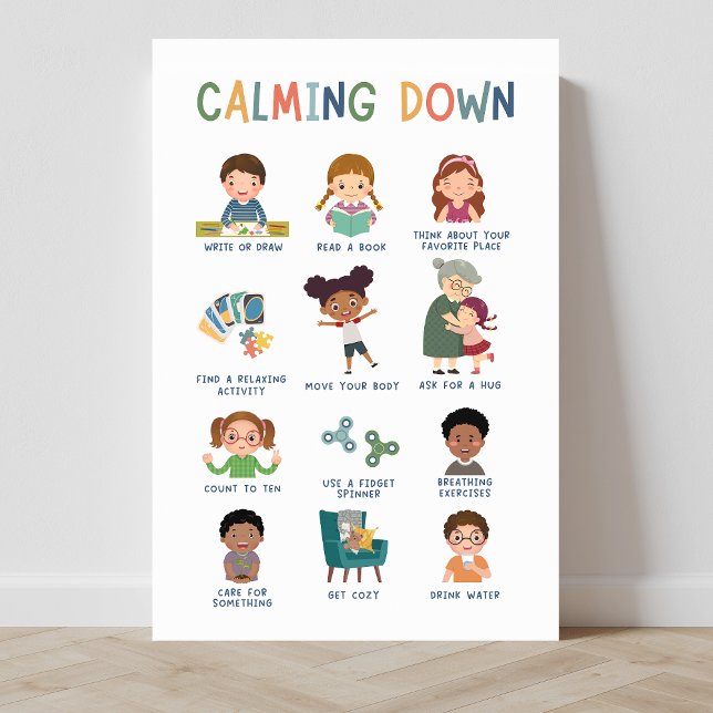 Calming Down Techniques Classroom Poster (calming down techniques, calming down, education, social emotional learning, classroom posters)