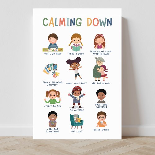 Calming Down Techniques Classroom Poster