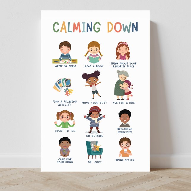 Calming Down Techniques Classroom Poster (calming down techniques, calming down, education, social emotional learning, classroom posters)