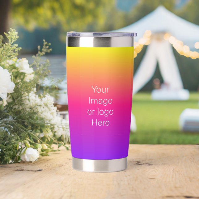 Calming Evening Gradient Personalize Insulated Tumbler (Wedding)