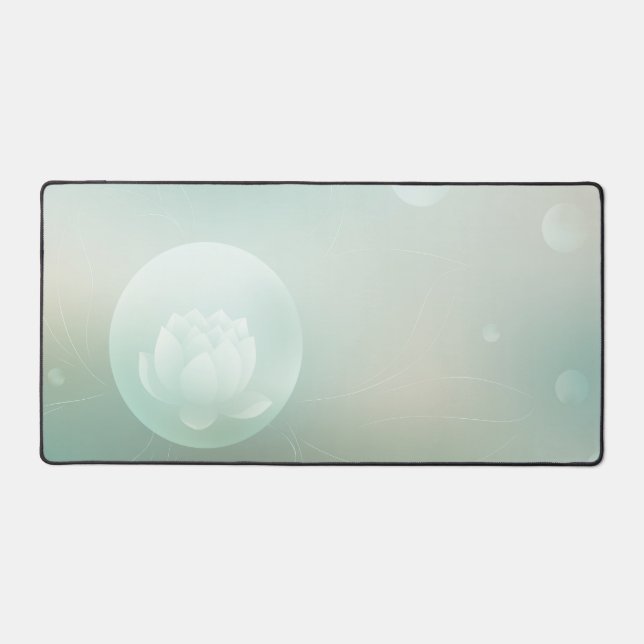 Calming & Functional Lotus Desk Mat  (Front)