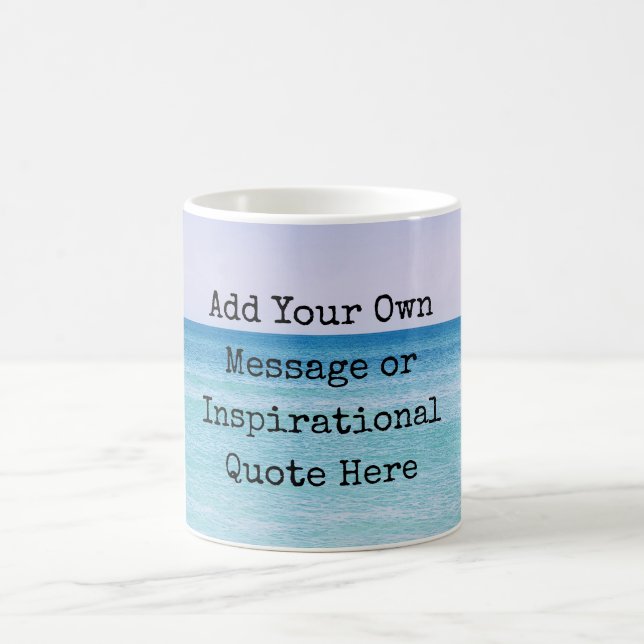 Calming Ocean Waves Retro Tropical Beach Coffee Mug (Center)