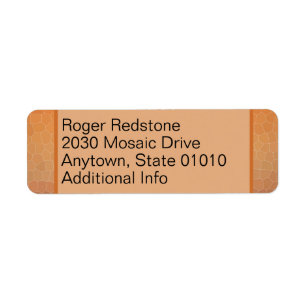 Calming Ombre Gradient Orange Sunset Mosaic Label