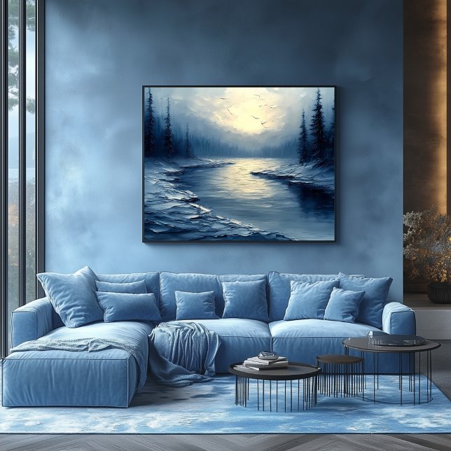 Calming Reflections of Light on a Quiet River Dusk Poster (Creator Uploaded)