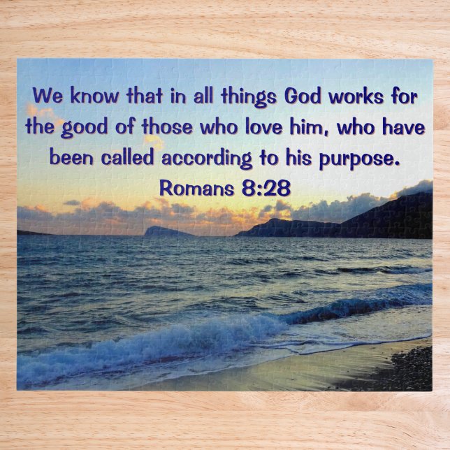 Calming Romans 8:28 Bible Verse Christian Jigsaw Puzzle (Creator Uploaded)