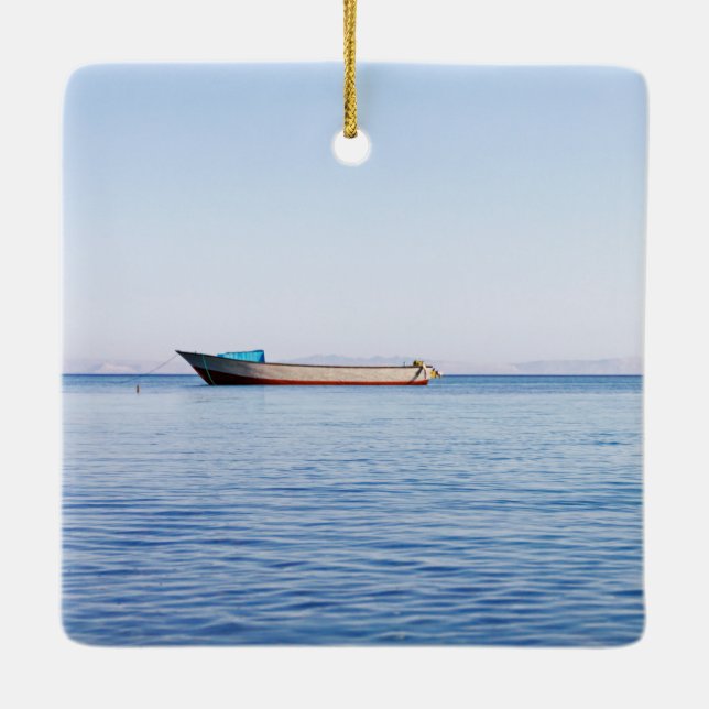 Calming sea ceramic ornament (Back)