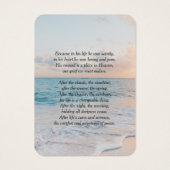 Calming Seashore Memorial Photo Cards 