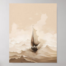 Calming The Storm, Digital Print, Sketches, Jesus
