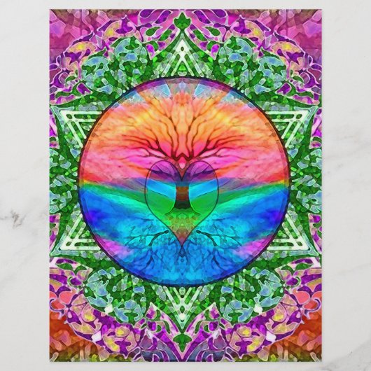 Calming Tree of Life in Rainbow Colors (Front)