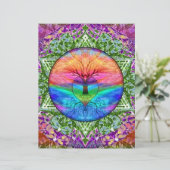 Calming Tree of Life in Rainbow Colors (Standing Front)