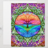 Calming Tree of Life in Rainbow Colors (Front/Back)