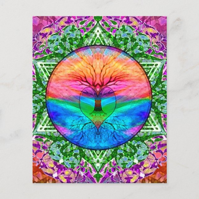 Calming Tree of Life in Rainbow Colors Flyer (Front)