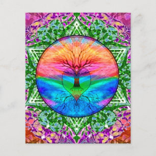 Calming Tree of Life in Rainbow Colors Flyer