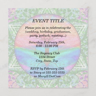 Calming Tree of Life in Rainbow Colors Invitation