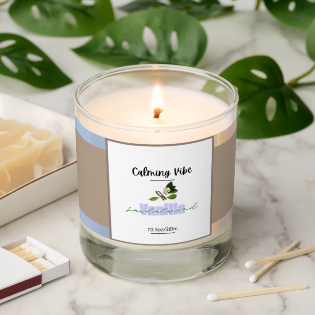 Calming Vibes Scented Candle Jar (Lit)
