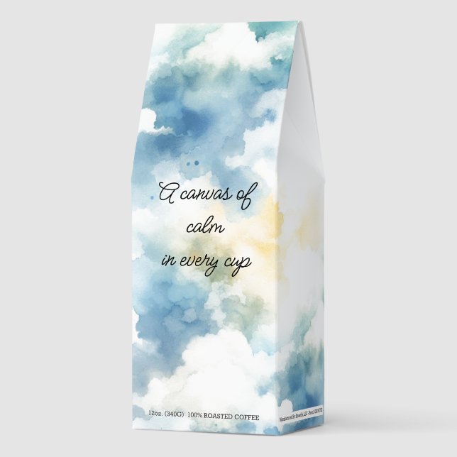 Calming Watercolor Roast Coffee Bag  (Front)