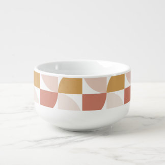 Calming wavy pattern soup mug