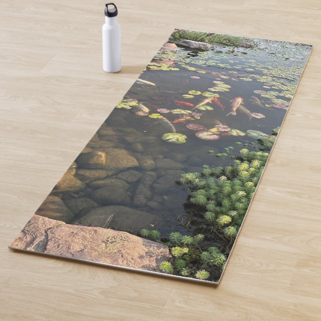 Calming Zen Garden Koi Fish Pond  Yoga Mat (In Situ)