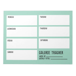 Calorie Tracker Food Meal Log Nutrition Notepad