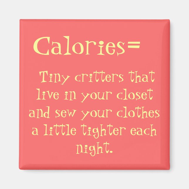 Calories Fridge Magnet (Front)