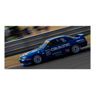 Calsonic Nissan Skyline GT-R R32 Race car Poster