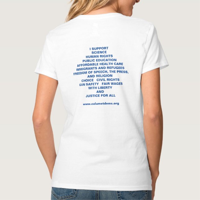Calumet County Democrats - Women's v-neck t-shirt (Back)