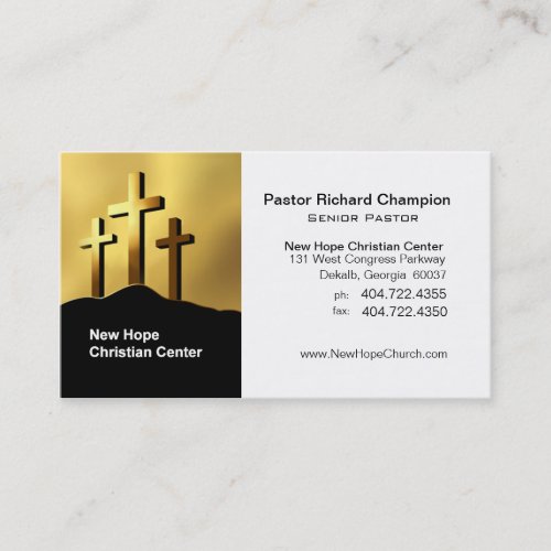 Calvary Crosses Christian Symbol MinisterPastor Business Card