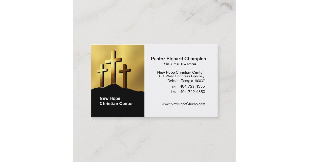 Calvary Crosses Christian Symbol Minister Pastor Business Card