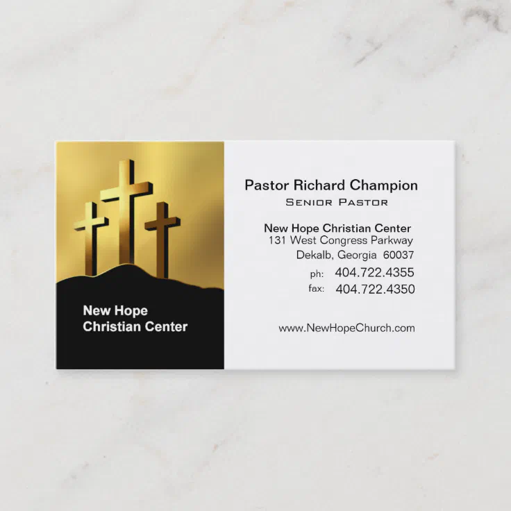 Hårdhed affjedring Klæbrig Calvary Crosses Christian Symbol Minister/Pastor Business Card | Zazzle