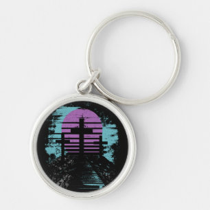 Calvary Golgotha it is finished Modern Christian Keychain