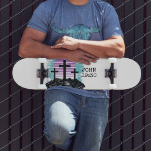Calvary Golgotha it is finished Modern Christian Skateboard