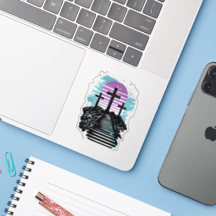 Calvary Golgotha it is finished Modern Christian Sticker
