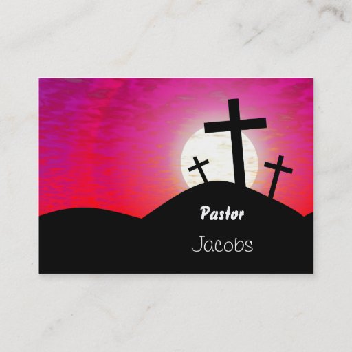 Customizable Calvary, Pastor, Jacobs Business Card Template