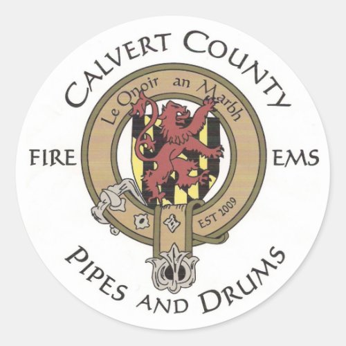 Calvert County Pipes and Drums Logo Sticker