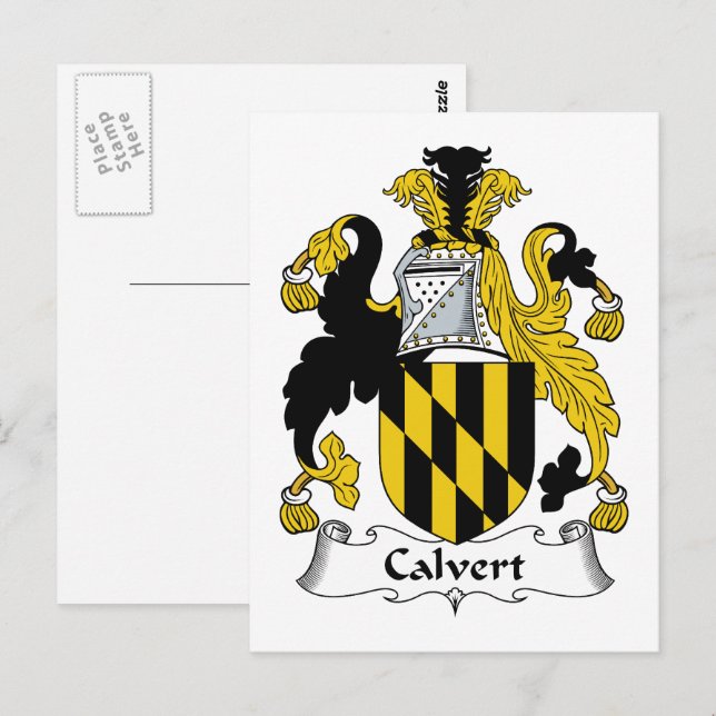 Calvert Family Crest Postcard | Zazzle