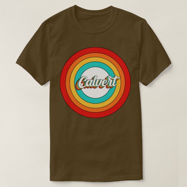 Calvert Name Shirt Vintage Calvert Circle (Design Front)