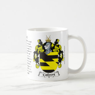 Calvert, the Origin, the Meaning and the Crest Coffee Mug