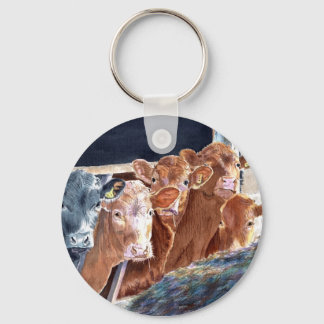 Calves at Brunch Keychain