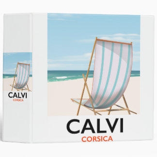 Calvi Corsica Travel poster 3 Ring Binder