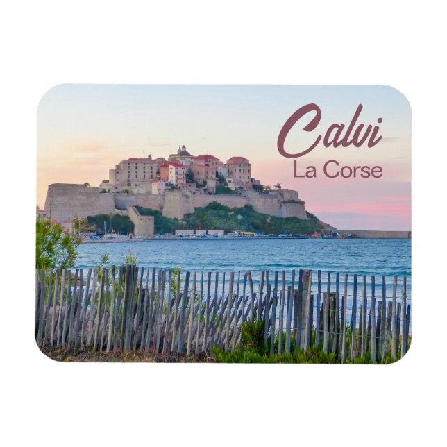 Calvi in Corsica at Sunset Souvenir Magnet (Horizontal)