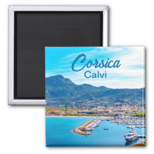 Calvi Port in Corsica France Souvenir Magnet