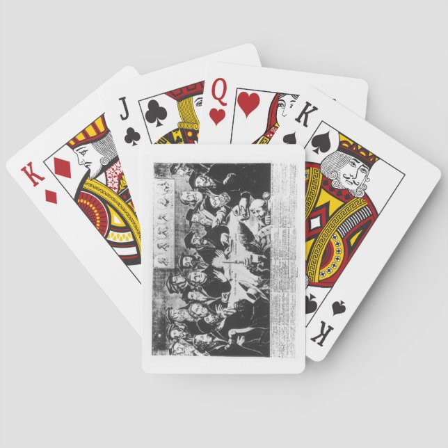 Calvin and Luther (engraving) Poker Cards (Back)