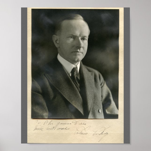 Calvin Coolidge 8x10 signed Poster (Front)