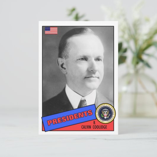 Calvin Coolidge Baseball Card (Standing Front)