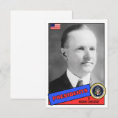 Calvin Coolidge Baseball Card (Front/Back)