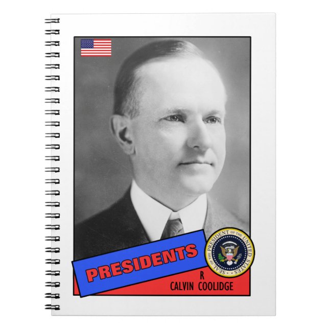 Calvin Coolidge Baseball Card Notebook (Front)